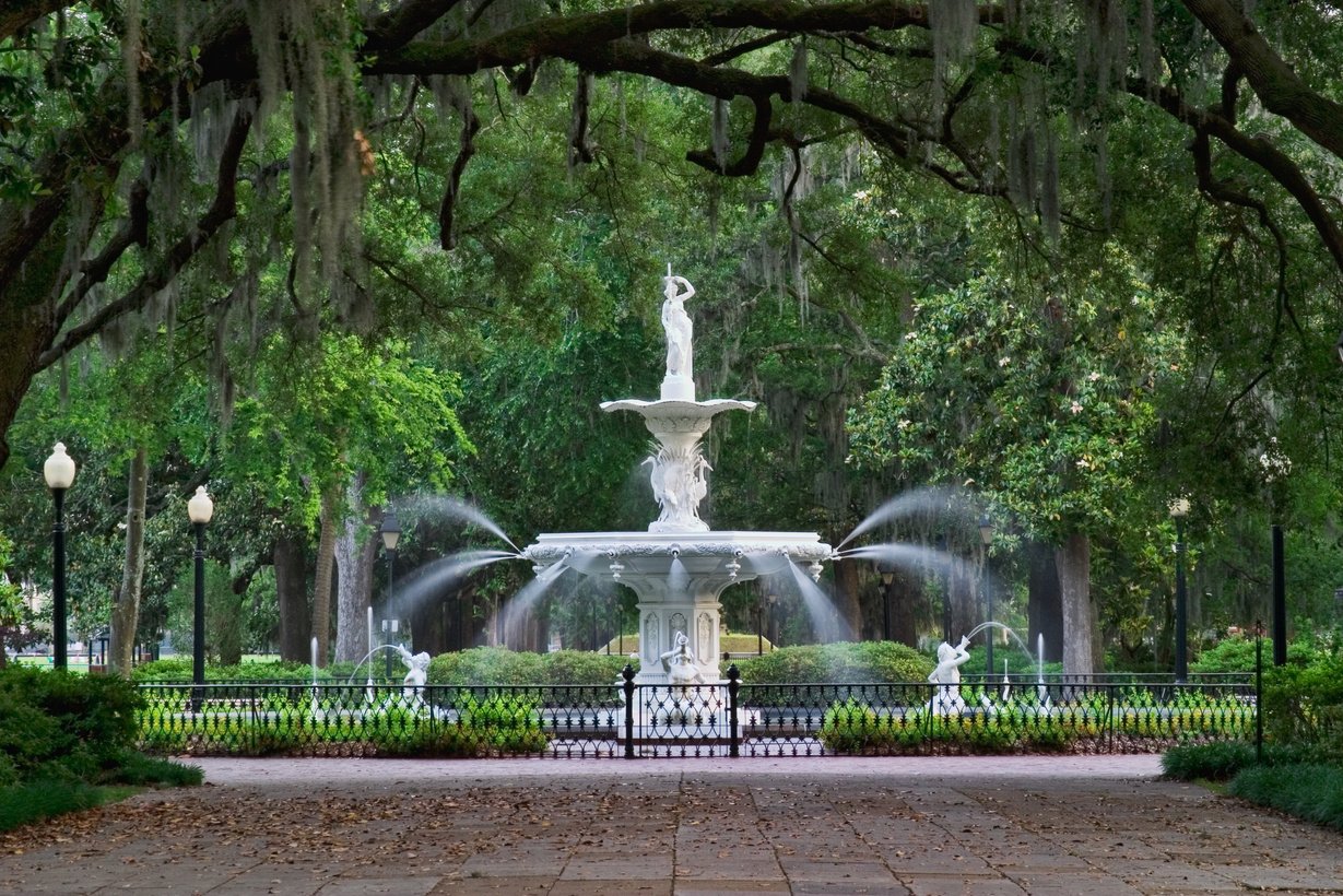 Forsyth Park Fountain in Savannah, Georgia